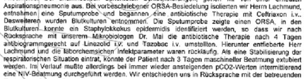 Antibiotikabehandlung Arztbrief Agnes karll Krankenhaus Laatzen